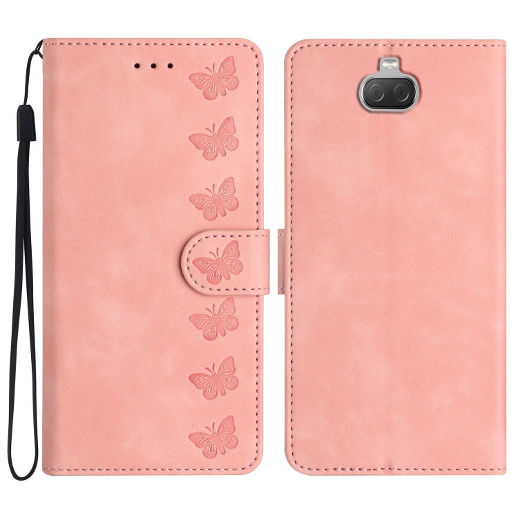 Seven Butterflies Embossed Leather Phone Case