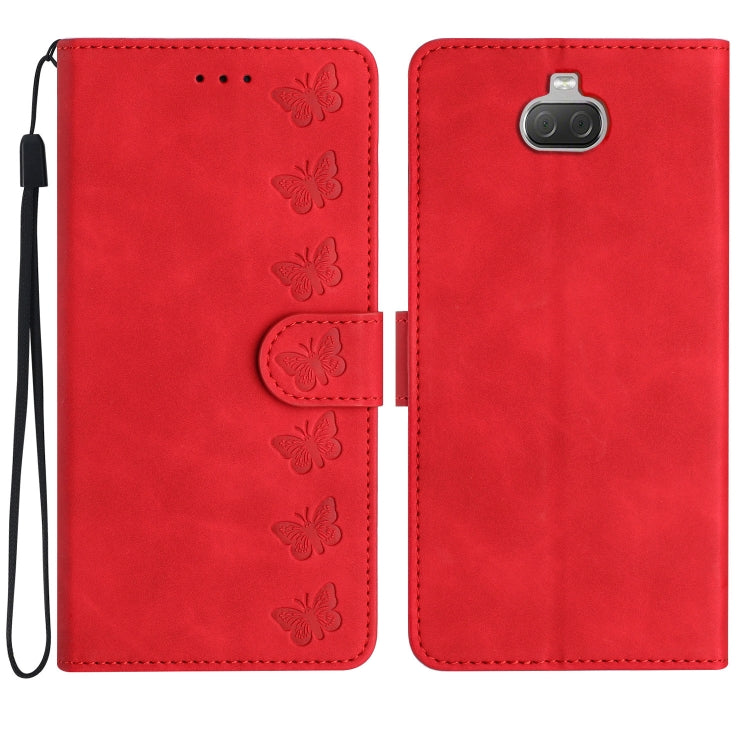 Seven Butterflies Embossed Leather Phone Case