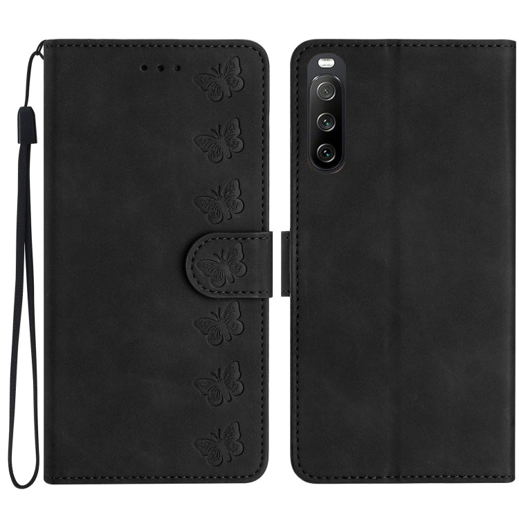Seven Butterflies Embossed Leather Phone Case