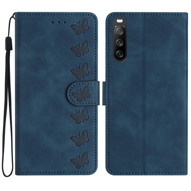 Seven Butterflies Embossed Leather Phone Case