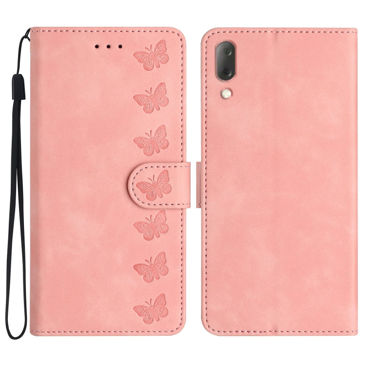 Seven Butterflies Embossed Leather Phone Case