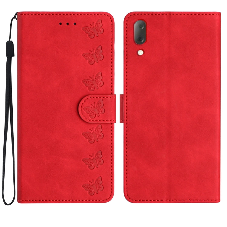 Seven Butterflies Embossed Leather Phone Case