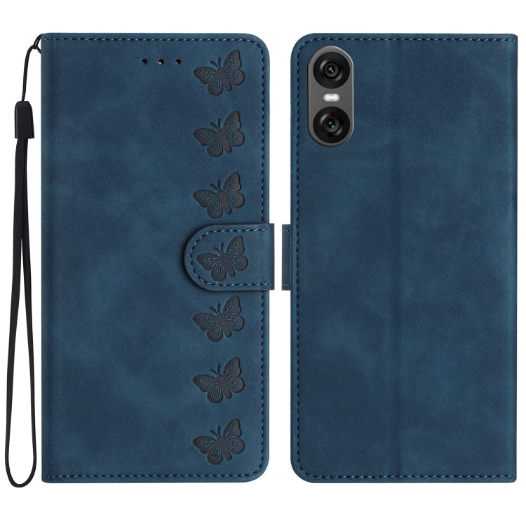Seven Butterflies Embossed Leather Phone Case