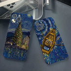 Precise Hole Oil Painting Pattern PC Phone Case