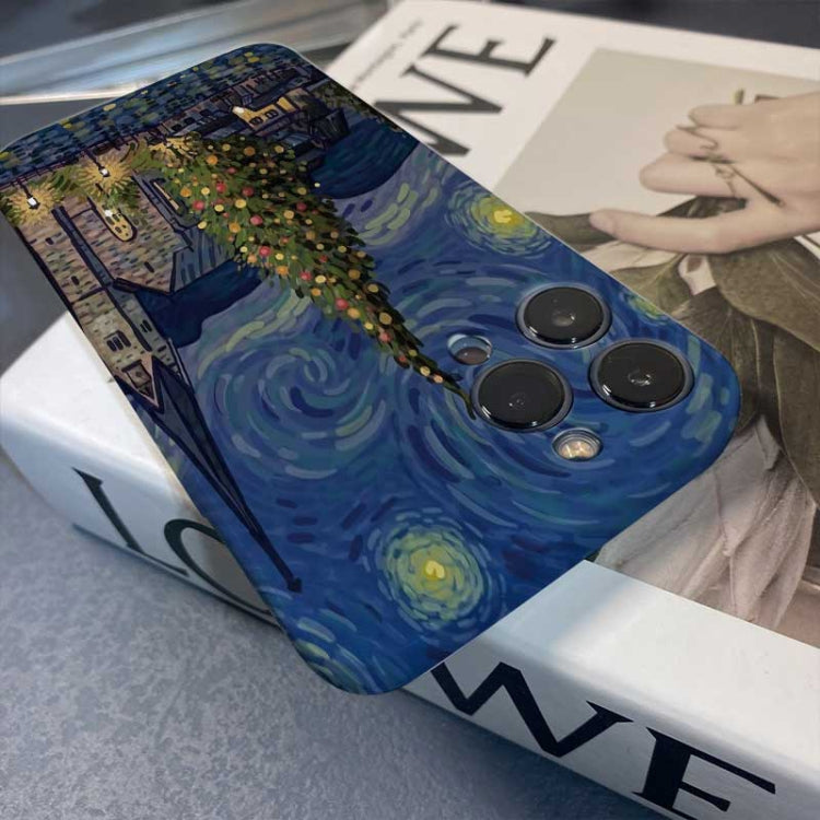 Precise Hole Oil Painting Pattern PC Phone Case