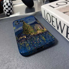 Precise Hole Oil Painting Pattern PC Phone Case