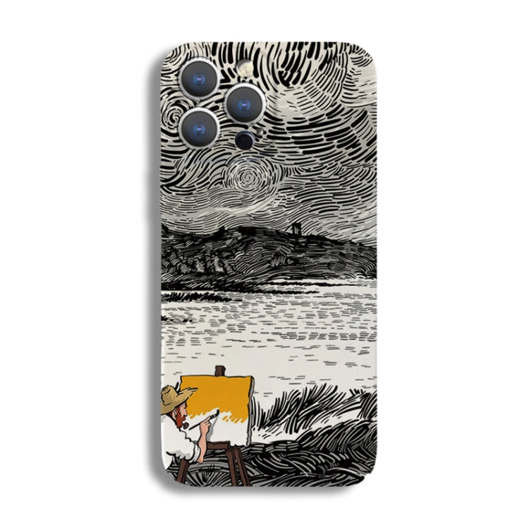 Precise Hole Oil Painting Pattern PC Phone Case