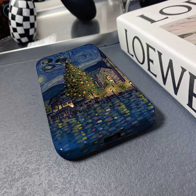 Precise Hole Oil Painting Pattern PC Phone Case