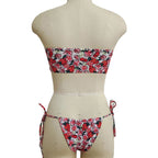 Sexy Strap Ties Thong Backless Two Piece Bikini Swimsuit