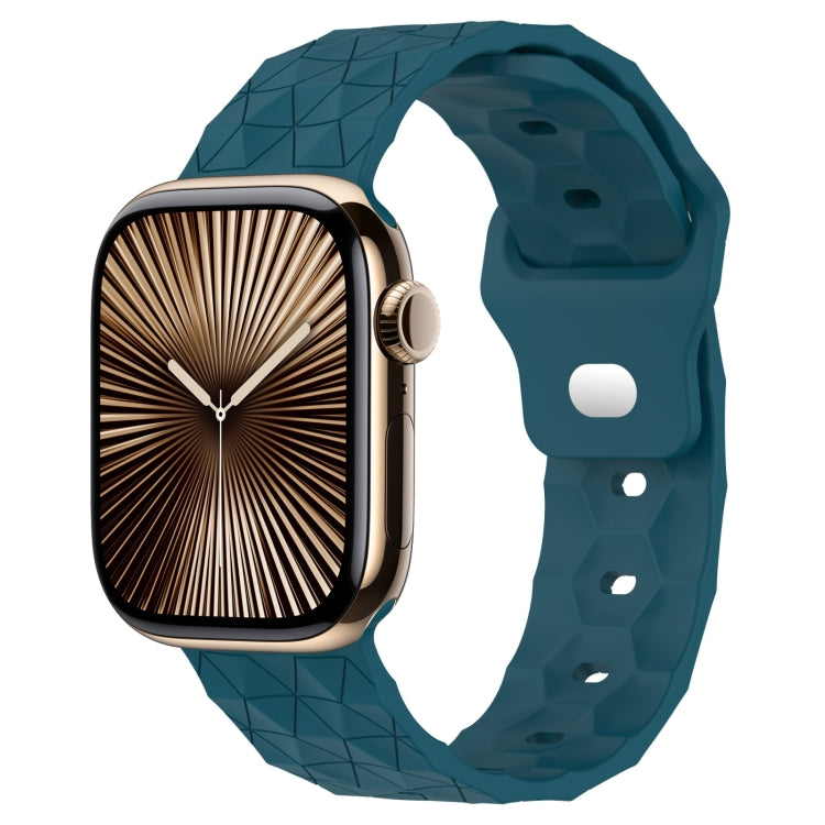 Football Texture Silicone Watch Band — Wine Red