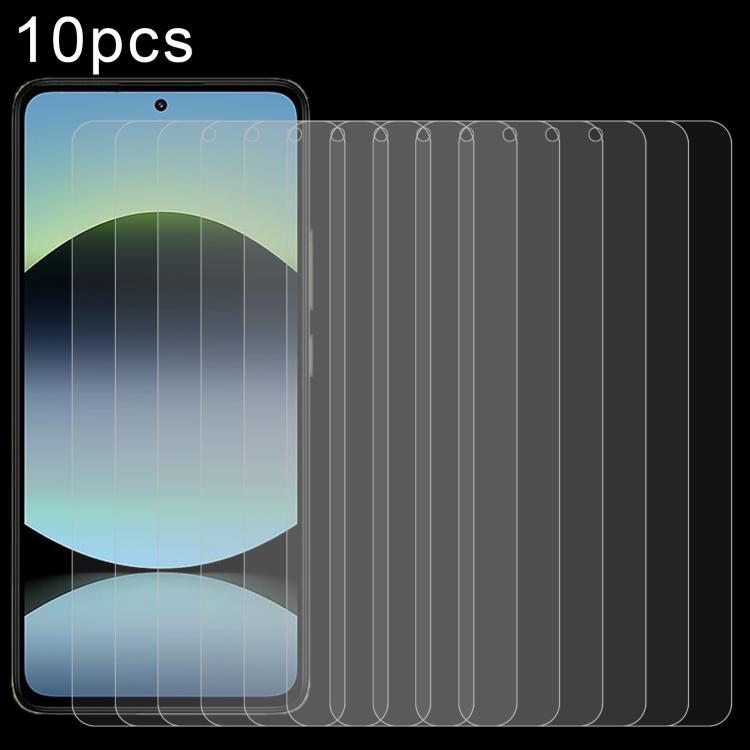 10pcs 0.26mm 9H 2.5D Tempered Glass Film — For Xiaomi Poco X7 Pro