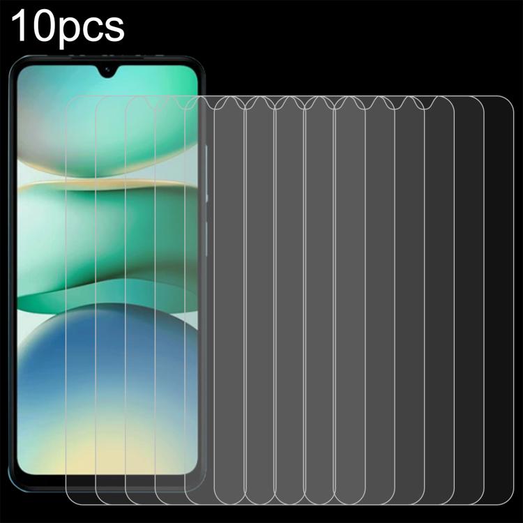 10pcs 0.26mm 9H 2.5D Tempered Glass Film — For Xiaomi Redmi Note 14 4G 164.84mm