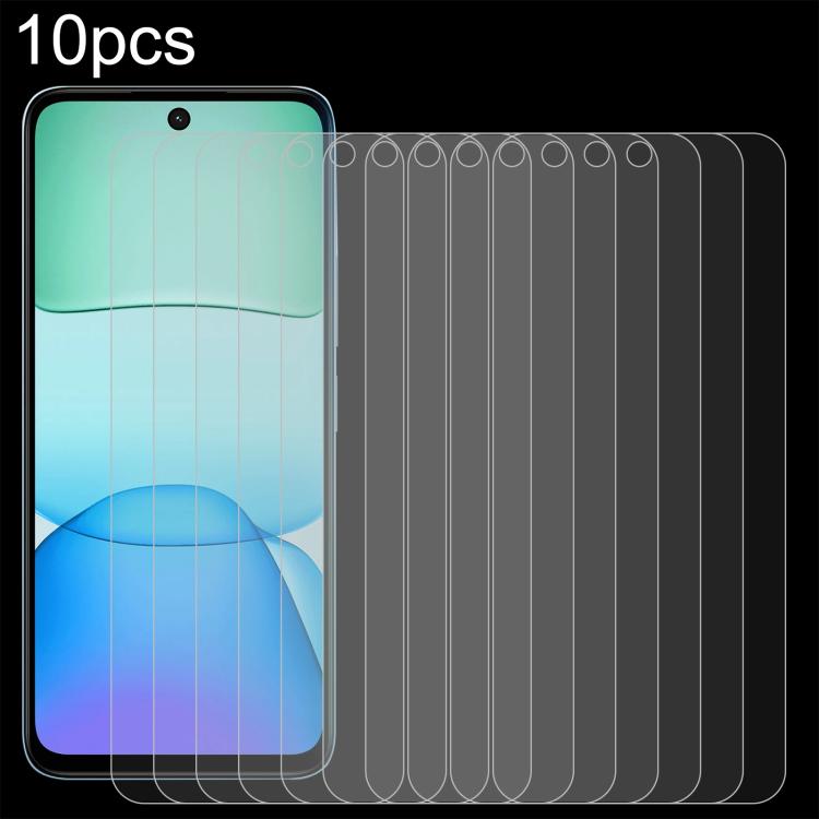 10pcs 0.26mm 9H 2.5D Tempered Glass Film — For Xiaomi Poco M7 5G