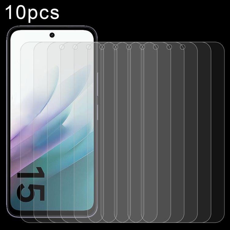 10pcs 0.26mm 9H 2.5D Tempered Glass Film — For Redmi 15C 5G 173.1mm