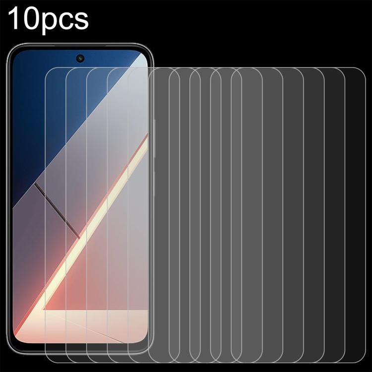 10pcs 0.26mm 9H 2.5D Tempered Glass Film — For Redmi 15 4G 171.2mm