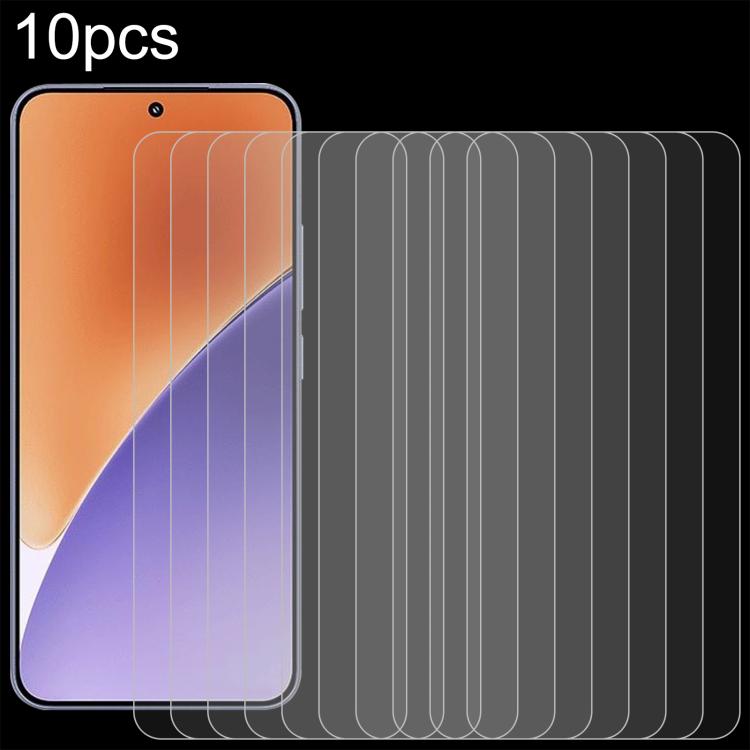 10pcs 0.26mm 9H 2.5D Tempered Glass Film — For Redmi 15 4G SEA 169.5mm