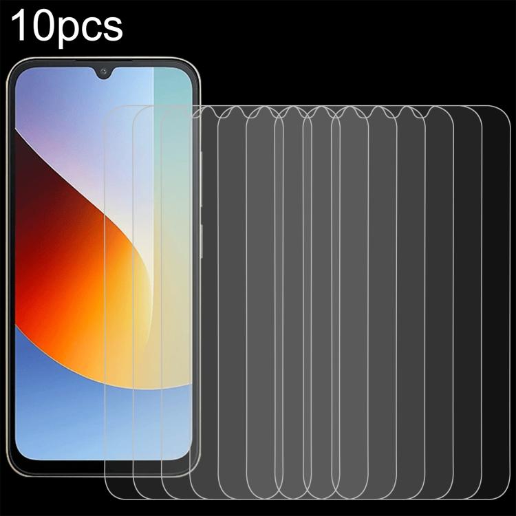 10pcs 0.26mm 9H 2.5D Tempered Glass Film — For Redmi 15a 5G