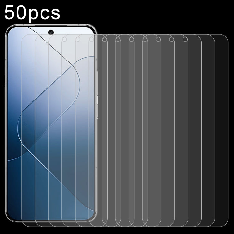 50pcs 0.26mm 9H 2.5D Tempered Glass Film — For Xiaomi Redmi Note 12T Pro