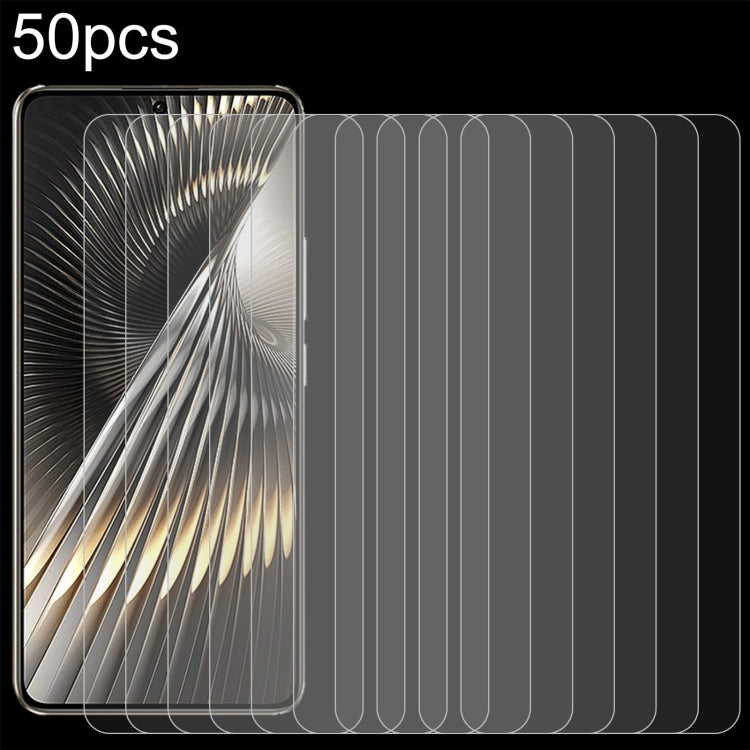 50pcs 0.26mm 9H 2.5D Tempered Glass Film — For Xiaomi Redmi 13R / Poco M6