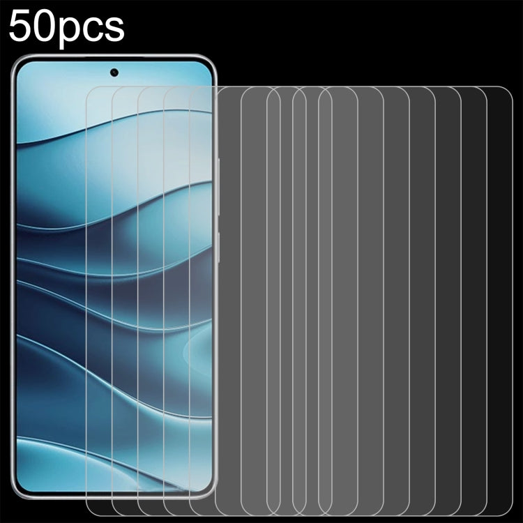 50pcs 0.26mm 9H 2.5D Tempered Glass Film — For Xiaomi Redmi A3x
