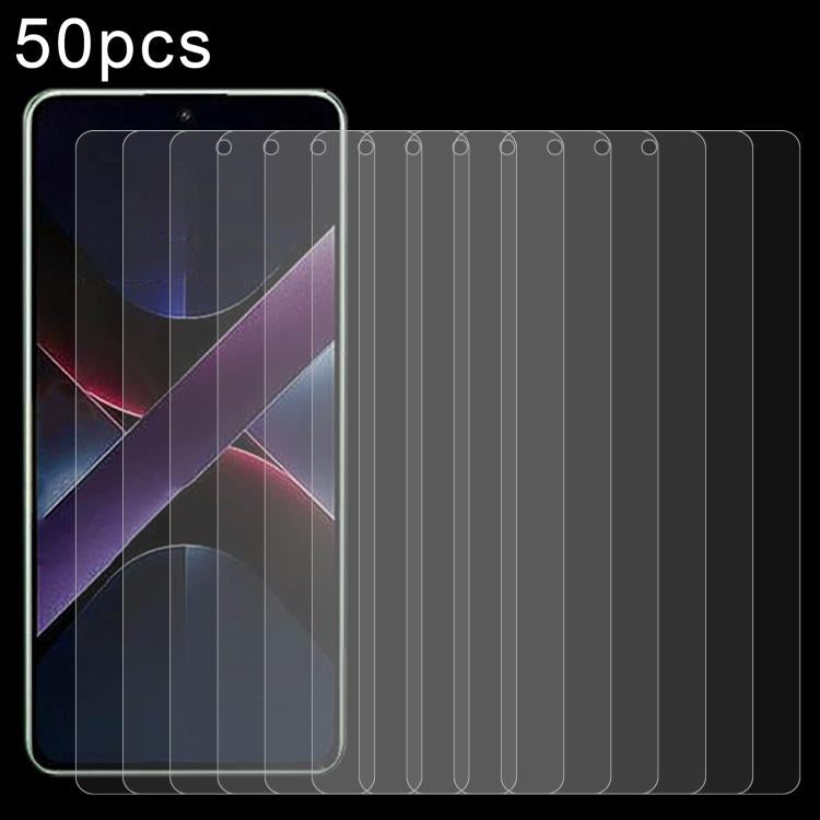 50pcs 0.26mm 9H 2.5D Tempered Glass Film — For Xiaomi Redmi Note 14 4G