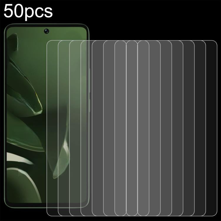 50pcs 0.26mm 9H 2.5D Tempered Glass Film — For Xiaomi Redmi A4 5G