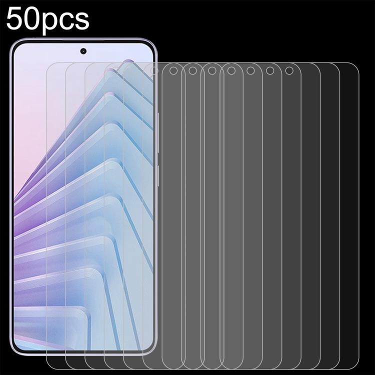 50pcs 0.26mm 9H 2.5D Tempered Glass Film — For Xiaomi Poco M7 Pro 5G