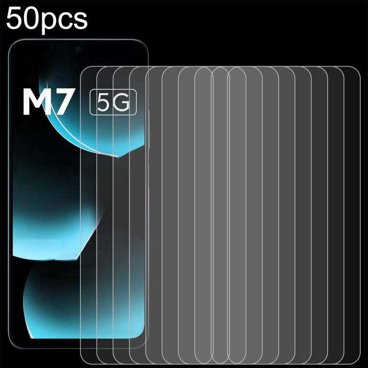 50pcs 0.26mm 9H 2.5D Tempered Glass Film — For Xiaomi Redmi 14C 5G