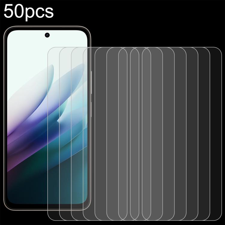 50pcs 0.26mm 9H 2.5D Tempered Glass Film — For Xiaomi Poco M7 Plus 5G