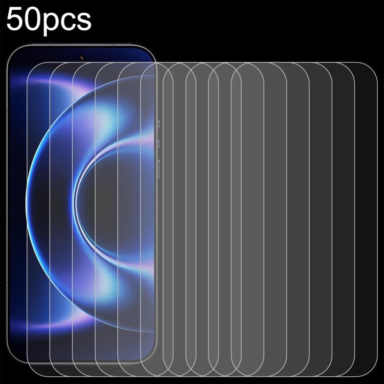 50pcs 0.26mm 9H 2.5D Tempered Glass Film — For Xiaomi 17 Pro Max