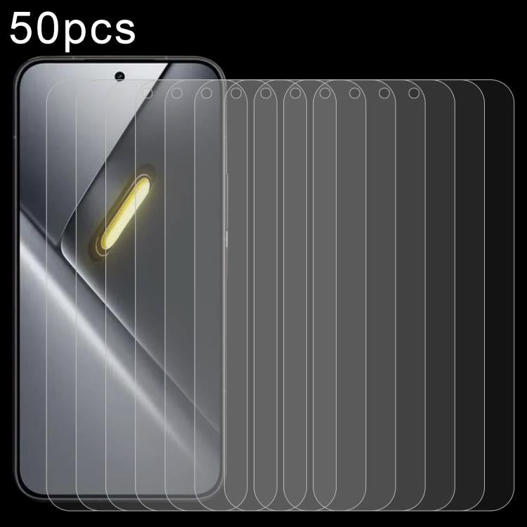 50pcs 0.26mm 9H 2.5D Tempered Glass Film — For Redmi K90 Pro Max / Champion Edition