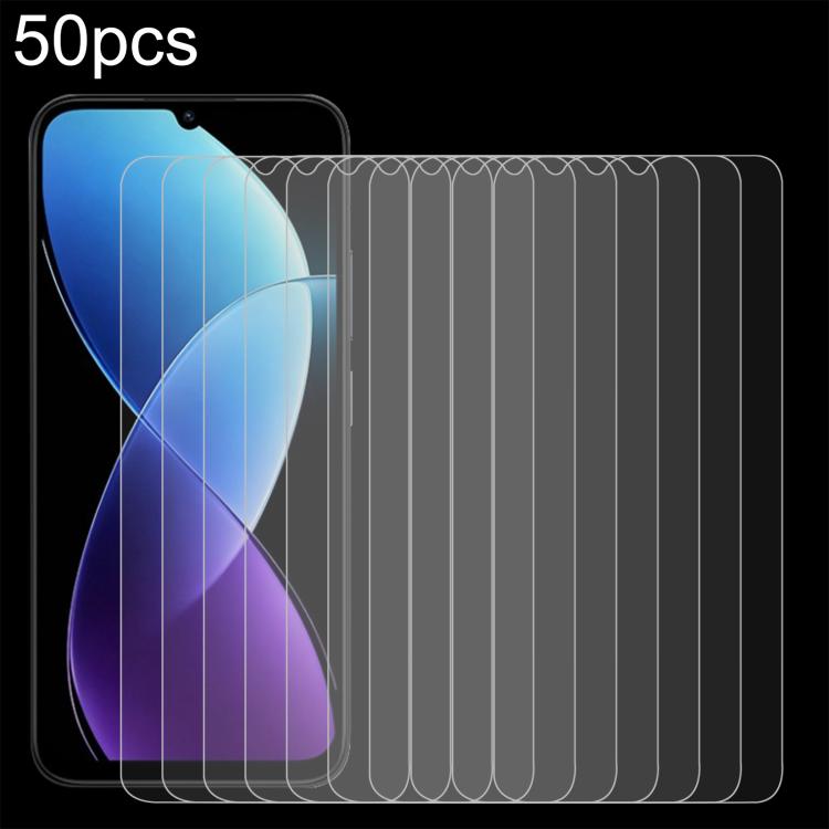 50pcs 0.26mm 9H 2.5D Tempered Glass Film — For Xiaomi 17T 5G