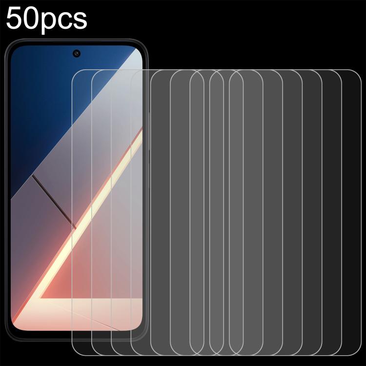 50pcs 0.26mm 9H 2.5D Tempered Glass Film — For Xiaomi Poco C85x 5G