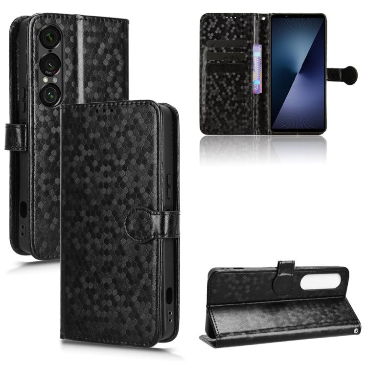 Honeycomb Dot Texture Leather Phone Case
