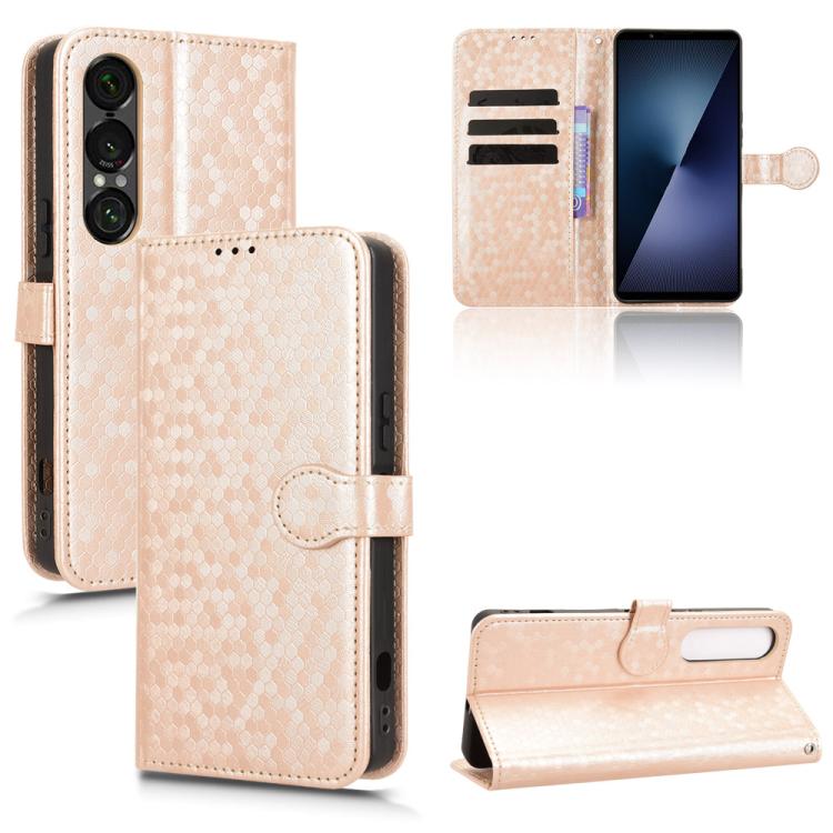 Honeycomb Dot Texture Leather Phone Case