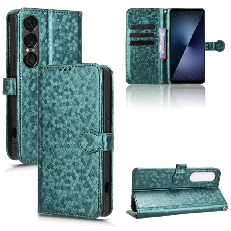 Honeycomb Dot Texture Leather Phone Case