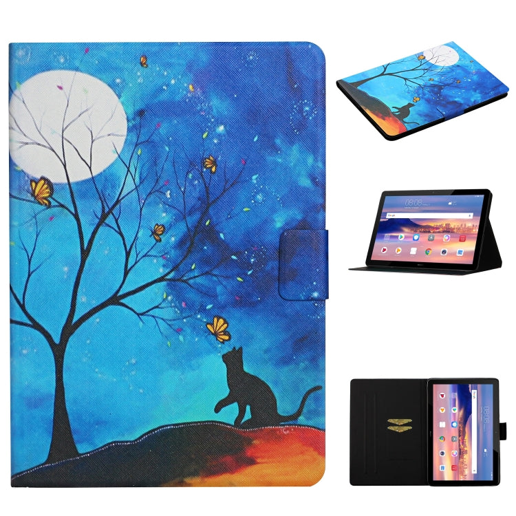 Colored Drawing Pattern Horizontal Flip Leather Case with Holder & Card Slots