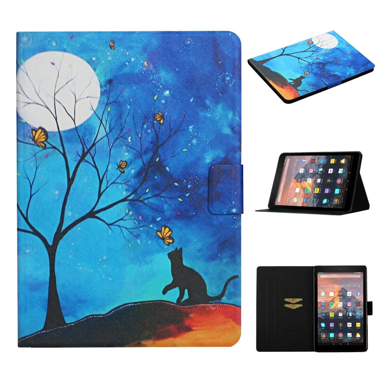 Colored Drawing Pattern Horizontal Flip Leather Case with Holder & Card Slots — Sunrise