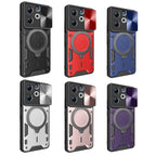 CD Texture Sliding Camshield Magnetic Holder Phone Case