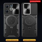 CD Texture Sliding Camshield Magnetic Holder Phone Case