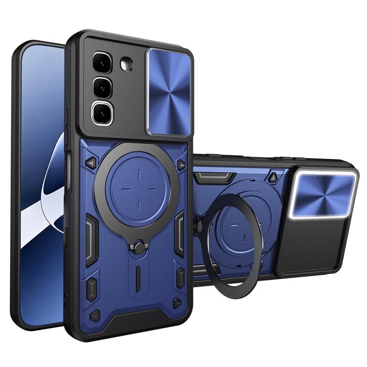 CD Texture Sliding Camshield Magnetic Holder Phone Case — For Infinix Note 40 5G