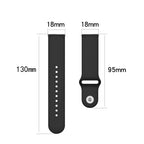 18mm Universal Reverse Buckle Wave Silicone Strap