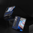 Integrated Black Edge Genuine Leather Mino Phone Case with Holder