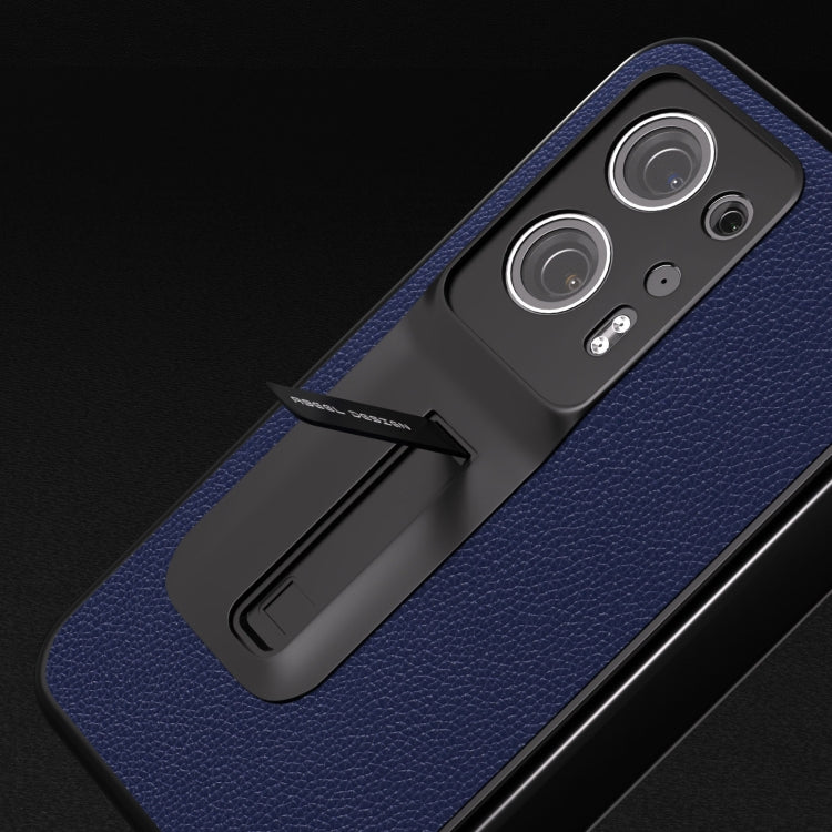 Integrated Black Edge Genuine Leather Mino Phone Case with Holder