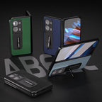 Integrated Black Edge Genuine Leather Mino Phone Case with Holder