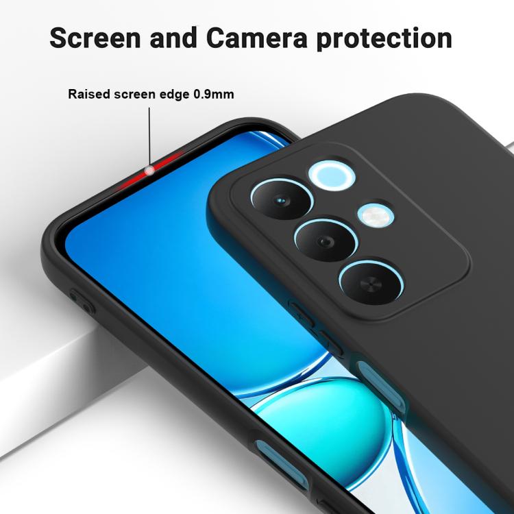 Solid Color Liquid Silicone Dropproof Full Coverage Phone Case — For Realme 15x 5G India / P4 Lite 5G