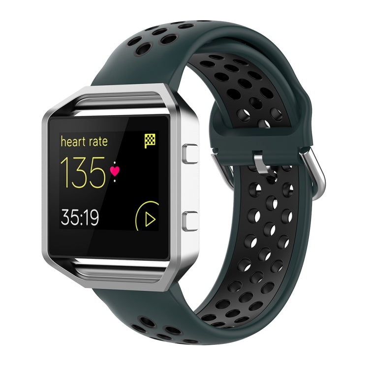 For Fitbit Versa 2 / Versa / Versa Lite / Blaze 23mm Sports Two Colors Silicone Replacement Strap Watchband