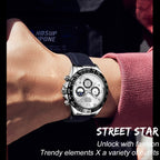 OLEVS 2875 Men Multifunctional Sports Chronograph Waterproof Quartz Watch