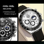 OLEVS 2875 Men Multifunctional Sports Chronograph Waterproof Quartz Watch