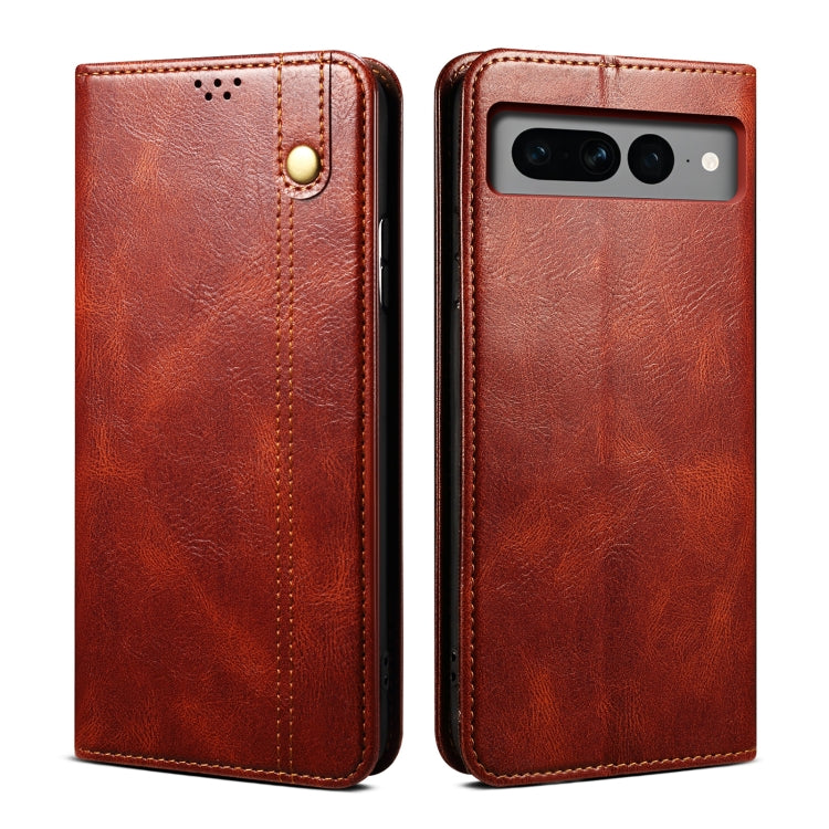 Oil Wax Crazy Horse Texture Leather Phone Case
